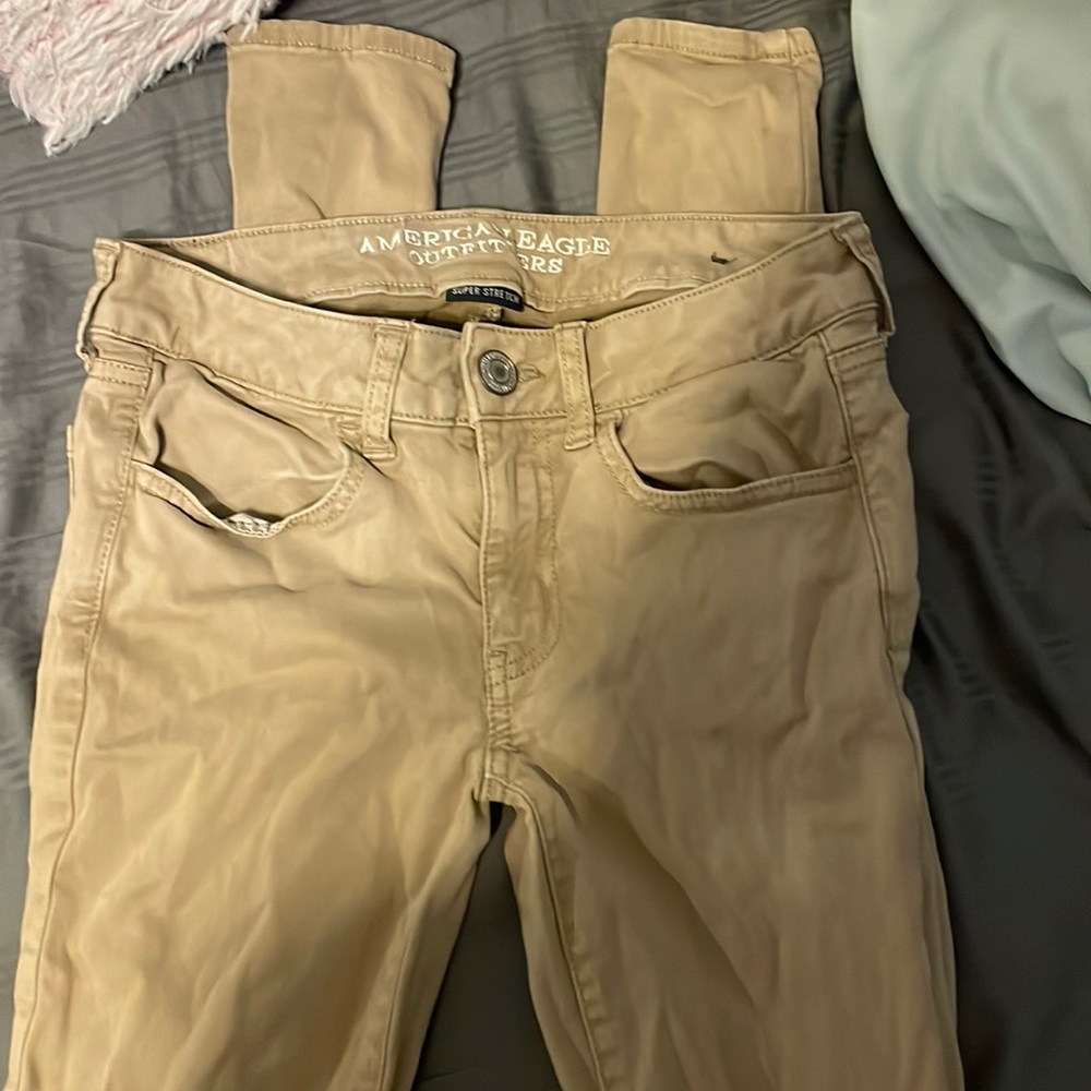 American eagle jeggings khakis size 2